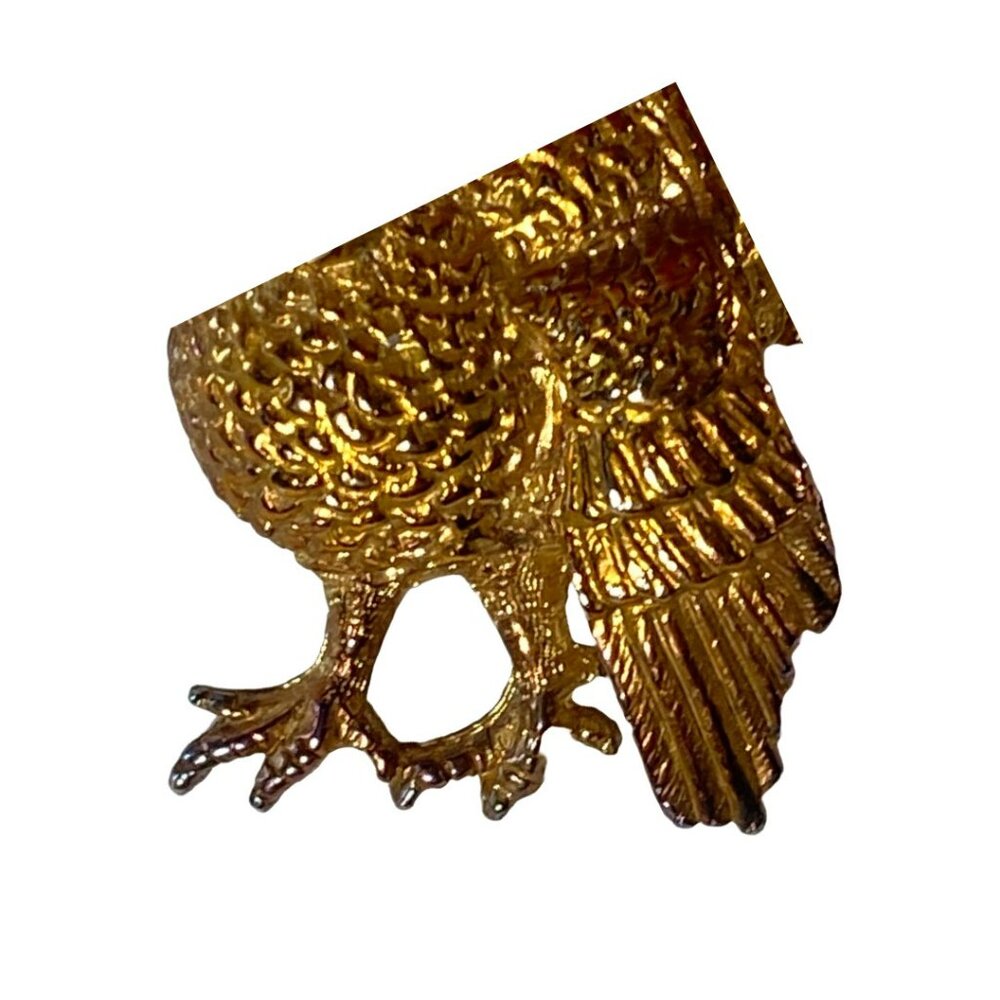 VTG Turkey Gold-Coppertone w/Iridescence Thanksgiving Necklace Pendant-No Chain - Picture 6 of 8